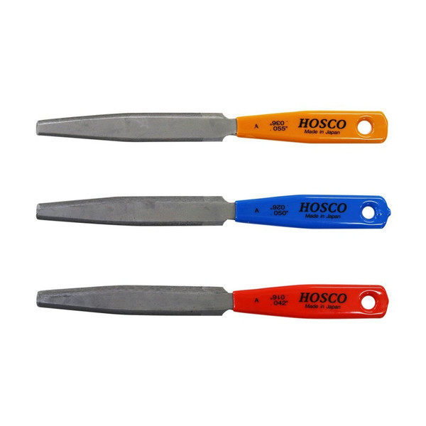 Hosco TL-NF3A Double-Edge Nut File Set for Acoustic Guitar, 3 Files