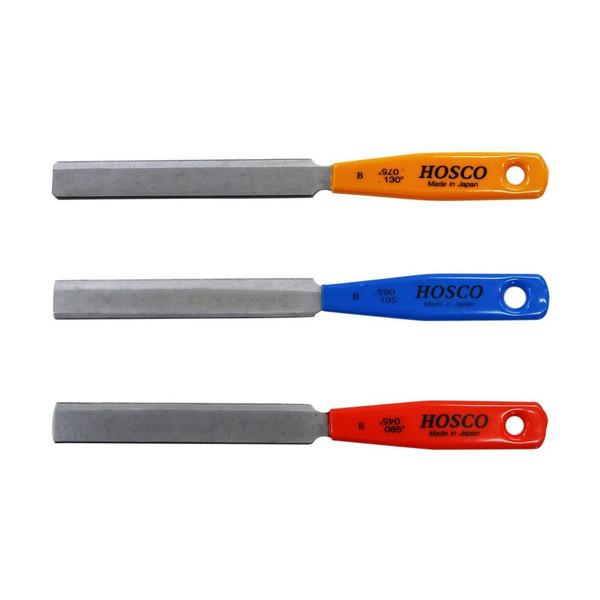 Hosco TL-NF3B Double-Edge Nut File Set for Bass, 3 Files