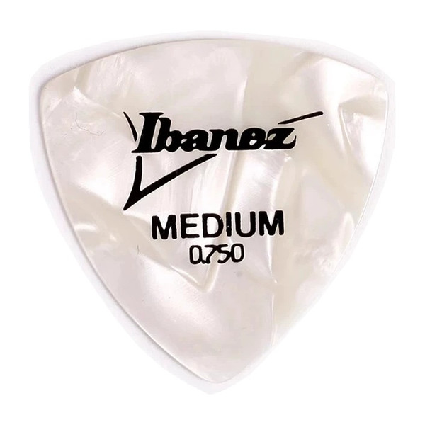 Ibanez H4M-WHP Rounded Triangle Guitar Pick Medium 0.75mm White Pearl