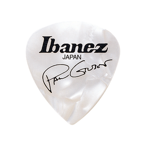Ibanez 1000PGPW Paul Gilbert Signature Guitar Pick Short Teardrop 1.0mm Pearl White