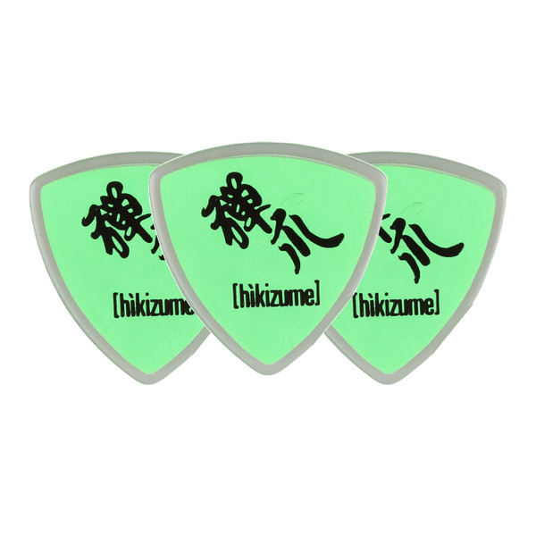 Ibanez H4H-CGR Hikizume Rounded Triangle Guitar Pick Heavy 1.00mm Green (3-Pack)