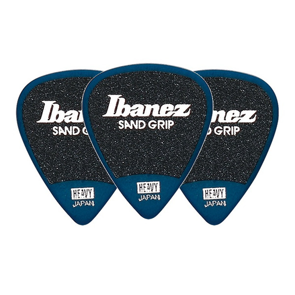 Ibanez Grip Wizard Sand Grip PA14HSG-DB Guitar Pick Teardrop Heavy 1.0mm Deep Blue (3-Pack)
