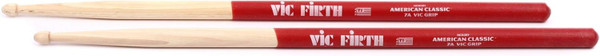Vic Firth American Classic 7A Drumsticks – Vic Grip Finish Teardrop Wood Tip