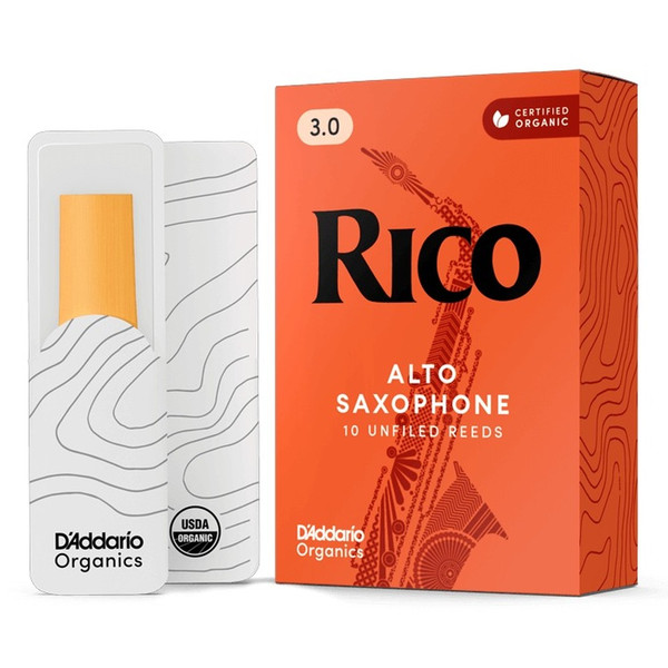 Rico by D'Addario Alto Saxophone Reeds, Strength 3.0 - 10 Pack