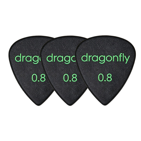 Dragonfly TD Teardrop Guitar Pick 0.8mm - Black (3-Pack)