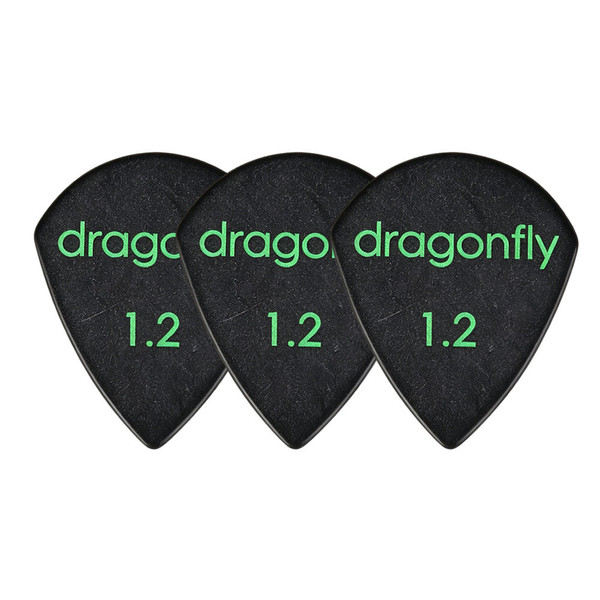 Dragonfly TDM Mini Jazz Guitar Pick 1.2mm - Black (3-Pack)
