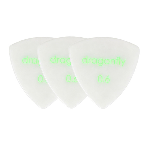 Dragonfly TR Triangle Guitar Pick 0.6mm - White (3-Pack)