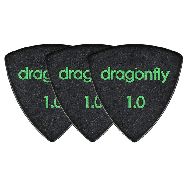 Dragonfly TRM Mini Triangle Guitar Pick 1.0mm - Black (3-Pack)