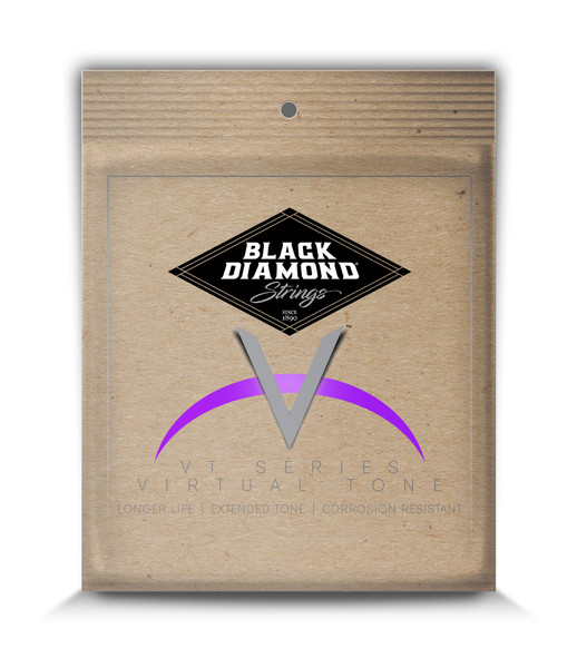 Black Diamond N600MB Black Coated Phosphor Bronze Acoustic Guitar Strings, Medium (13-56)