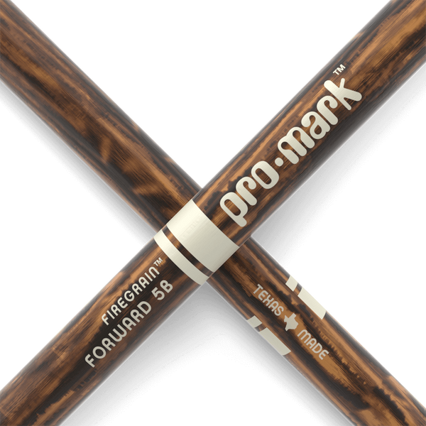 ProMark Classic Forward 5B FireGrain Hickory Drumsticks – Oval Wood Tip
