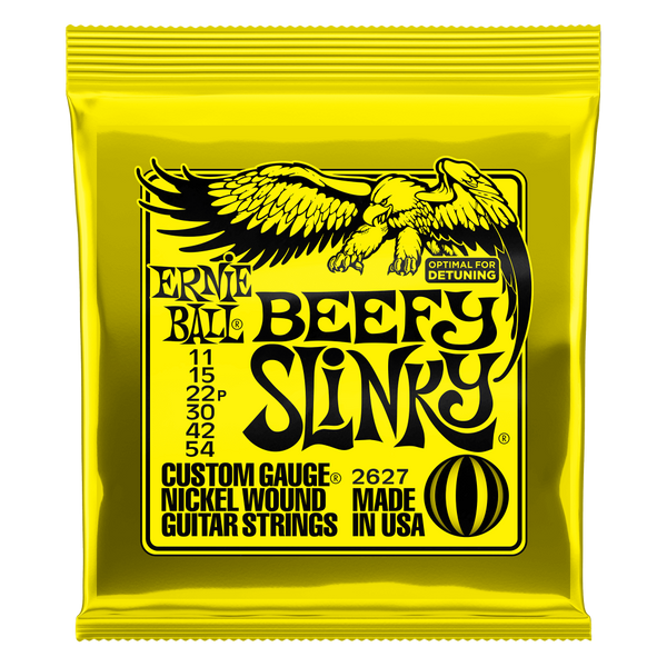 Ernie Ball 2627 Beefy Slinky Nickel Wound Electric Guitar Strings  11-54
