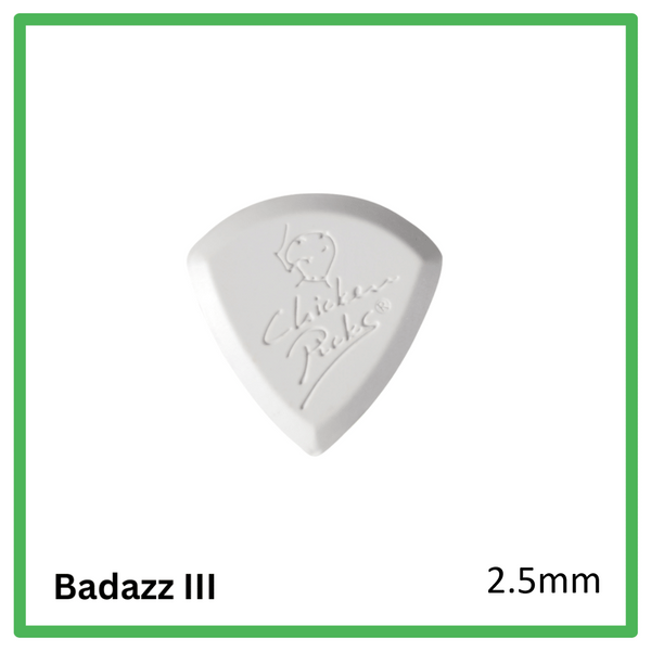 Chickenpicks Premium Guitar Picks –Badazz III 2.5mm, Thermoset polymer, Longer Lasting , Made in Netherlands, 1 Piece