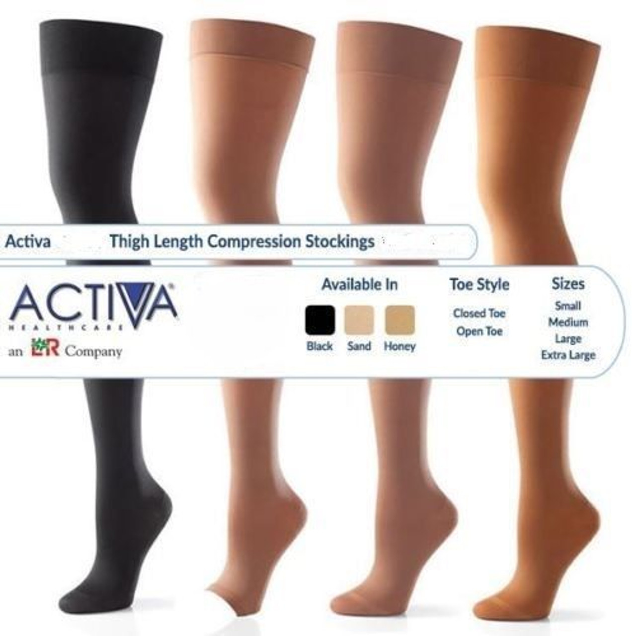Activa Compression Hosiery Stockings Above Knee Thigh Length Class 1 2 And 3 Medicaldressings