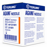 Terumo AGANI Hypodermic Needle 25g x 5/8 Inch (16mm) Orange (Box of 100) (AN2516R1)