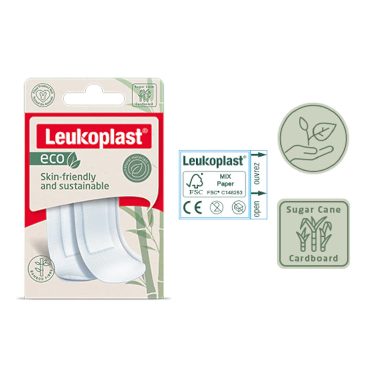 Leukoplast eco Srtips Plasters Assorted (Pack of 20) (72765-02)