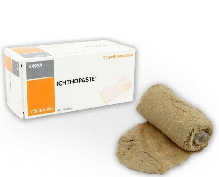 Ichthopaste Zinc Paste Bandage 7.5 cm x 6m (2%)