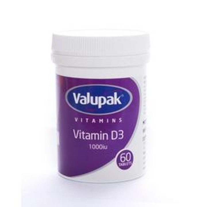 Valupak Vitamin D3 1000iu (60 Tablets)