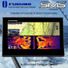 Furuno TZTouche 9 inch display front view showing fish arches on sonar and green sidescan sonar structure view, Furuno authorised service dealer