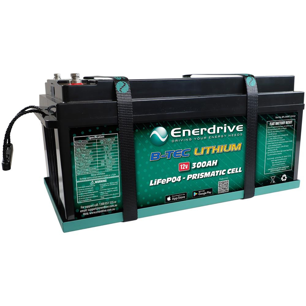 Enerdrive Lithium Battery Boating and RV Shotgun Marine BTek