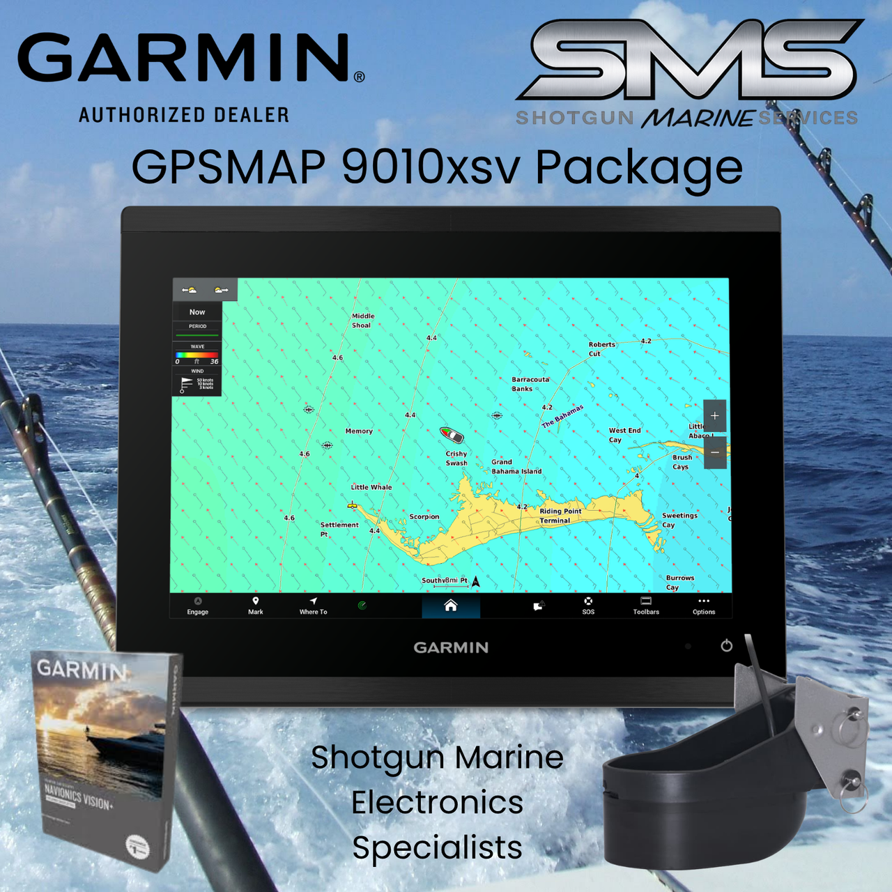 Garmin GPSMAP 8410xsv Package proudly supplied by Shotgun Marine Services and installed by Port Macquarie Marine Services Port Macquarie NSW