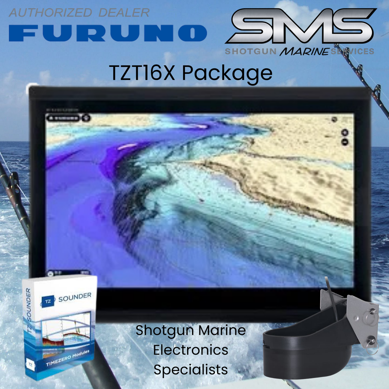 Furuno NavNet TZtouchXL TZT16X 16 inch Flagship Chartplotter Package supplied by authorised Furuno dealer Shotgun Marine Services Port Macquarie NSW