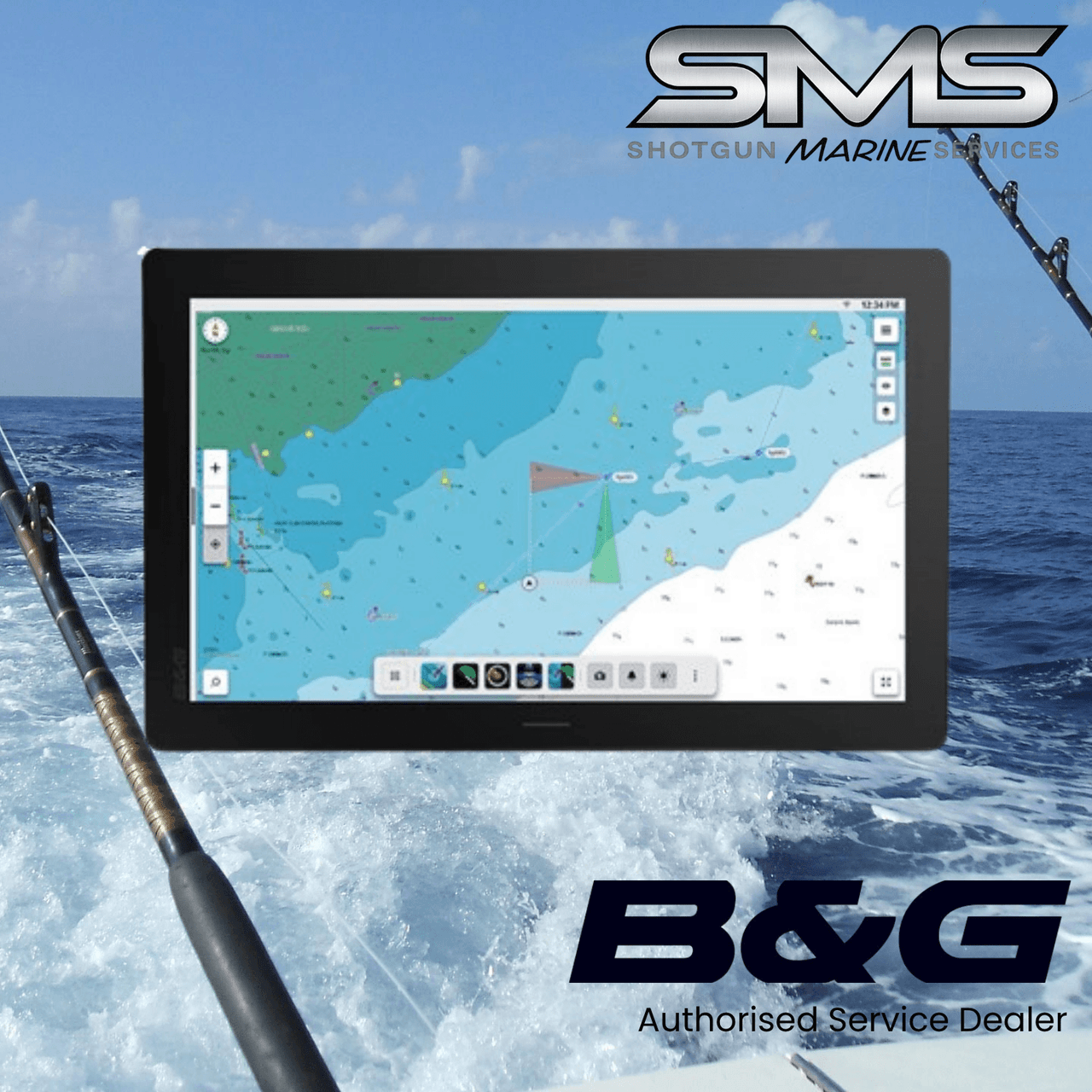 B&G Zeus SRX 16 Glass Helm MFD in use underway, installed by Shotgun Marine Services Port Macquarie NSW