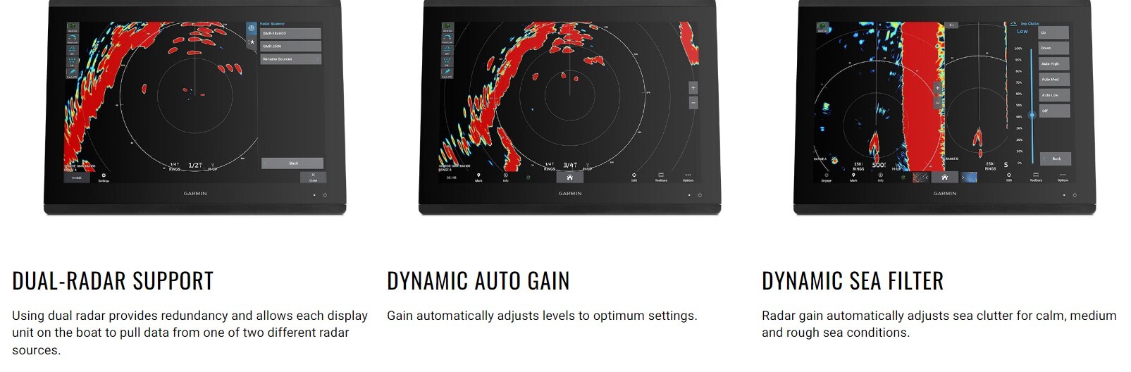 GARMIN compact 18″ GMR HD3 dome radar 