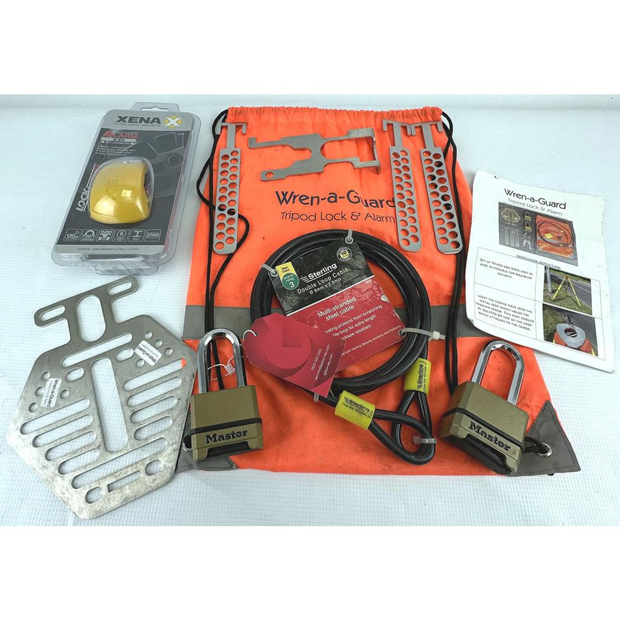 Wren-a-Guard Total Station Tripod Lock - Used Wren-a-Guard Total Station Tripod Lock - Used