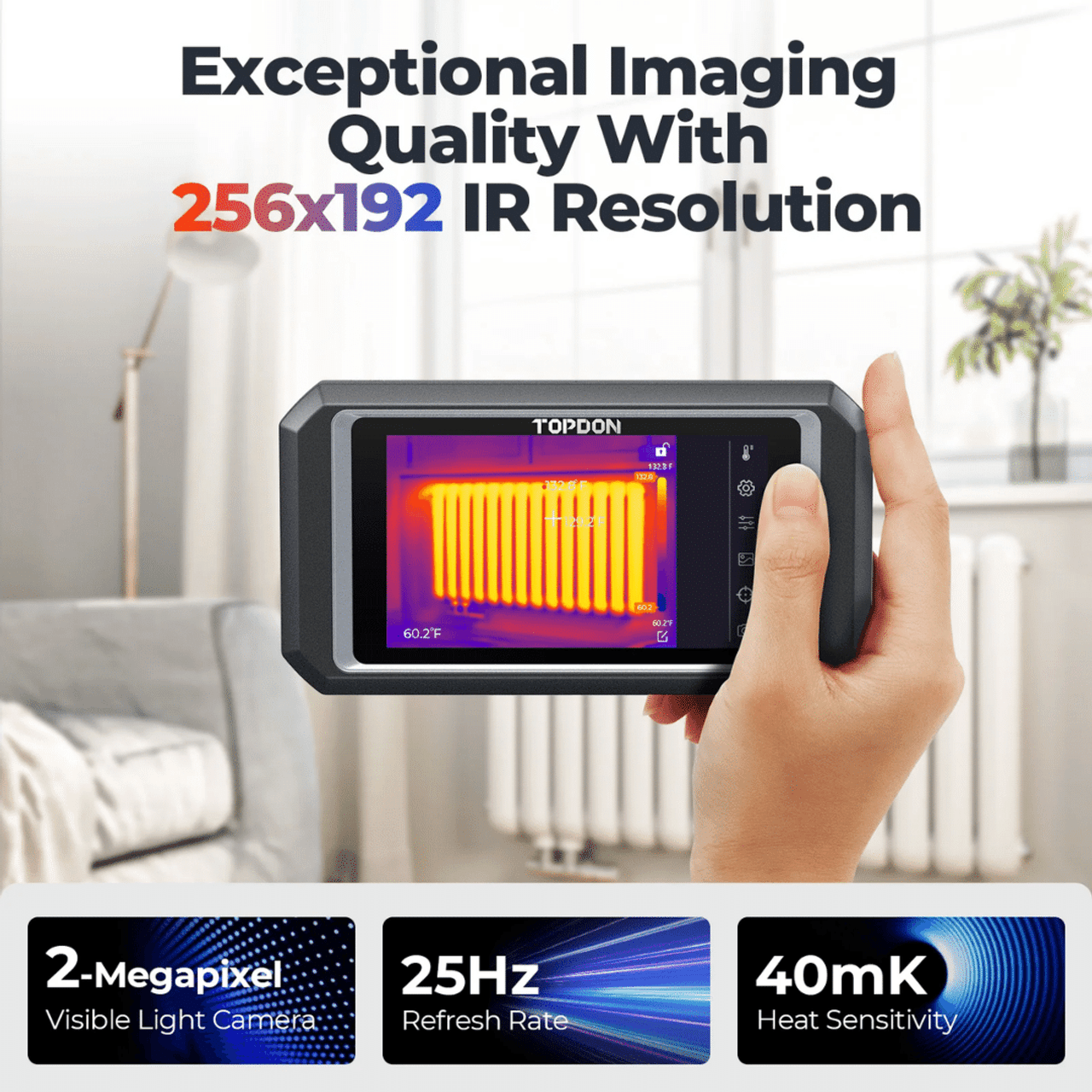 TOPDON TC004 Thermal Imaging Camera, 256 x 192 IR High Resolution