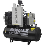 Schulz SRP 3015 Compact - 15-HP 60-Gallon Open Rotary Screw Air Compressor (230V 3-Phase)