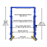 Atlas Platinum PVL15 ALI Certified Commercial Overhead 15,000 lb. Capacity 2-Post Lift