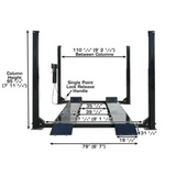 Atlas Garage PRO9000 Extra Tall/Extra Wide Portable Heavy Duty 9,000 lb. Capacity 4-Post Lift