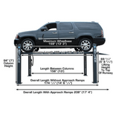 Atlas 408SL Super Deluxe Portable Hobbyist 8,000 lb. Capacity 4-Post Lift