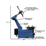 Atlas TC755 Tilt-Back Rim-Clamp Tire Changer with Beadblaster