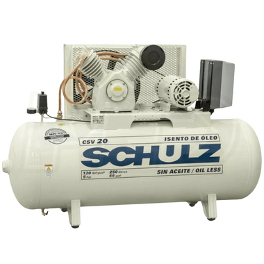 Schulz 560HV20-1 - 5-HP 60-Gallon Oil Free Two-Stage Horizontal Air Compressor (230V Single-Phase)