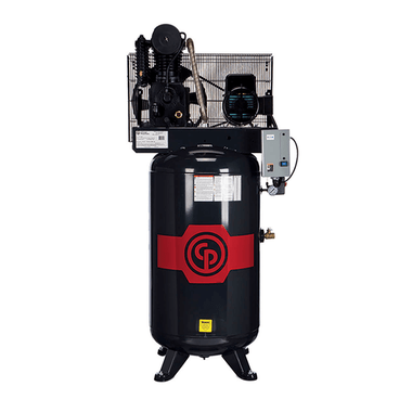 CHICAGO PNEUMATIC RCP-7581VS STATIONARY TWO STAGE 80 GALLON AIR COMPRESSOR, 7.5 HP, VERTICAL, 208-230V 1-PHASE