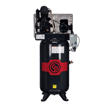 CHICAGO PNEUMATIC RCP-C581V 5 HP 208-230 VOLT SINGLE PHASE TWO STAGE CAST IRON 80 GALLON FULL FEATURED AIR COMPRESSOR