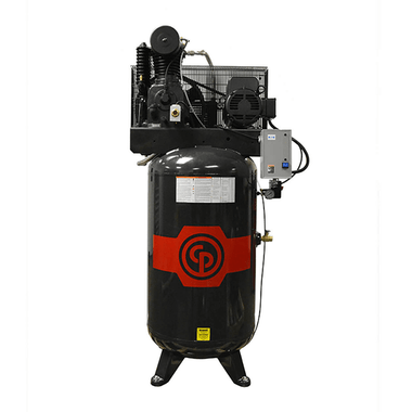 CHICAGO PNEUMATIC RCP-C7581V 7.5 HP 208-230 VOLT SINGLE PHASE TWO STAGE CAST IRON 80 GALLON FULL FEATURED AIR COMPRESSOR