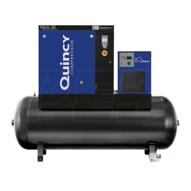 Quincy QGS 10-HP 120-Gallon Rotary Screw Air Compressor w/ Dryer (208-230/460V 3-Phase)