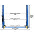 Atlas BP8000 8,000 lb Capacity Baseplate 2-Post Lift