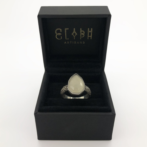 Size 7 Grey Moonstone Ring (Ready to Ship)