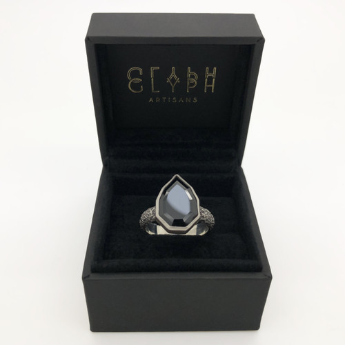 Size 8 Black Spinel Ring (Ready to Ship)