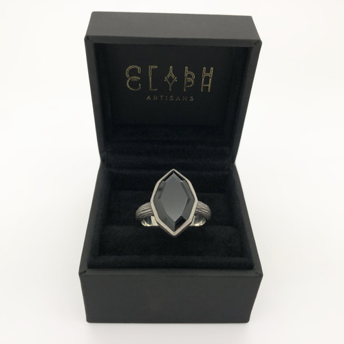 Size 9 Black Spinel Ring (Ready to Ship)