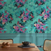 Nicole Miller Botanic Peel & Stick Teal Wallpaper