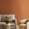 Nicole Miller Hard Edge Ogee Peel & Stick Clay Wallpaper