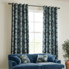 Acanthus Indigo Curtains