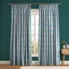 Flame Leaf Blue Curtain