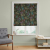 Painterly Flora Black  Roman Blind