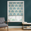 Lissome Leaf Blue Roman Blind