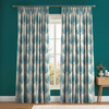 Lissome Leaf Blue Curtain